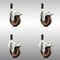 Service Caster 4 Inch 316SS High Temp Glass Filled Nylon 1 Inch Stem Caster Set Lock Brake SCC-SS316TTLEX20S414-GFNSHT-1-4 - alternate 1